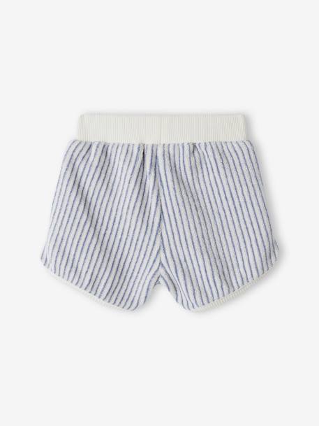 Set van 4 badstoffen shorts baby's chambrayblauw - vertbaudet enfant 