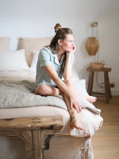 Zwangerschapskleding-Pyjama, voor in huis-Katoenen pyjamashort van gaas voor dames