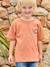 Jongensshirt met groot motief op de rug abrikoos - vertbaudet enfant 