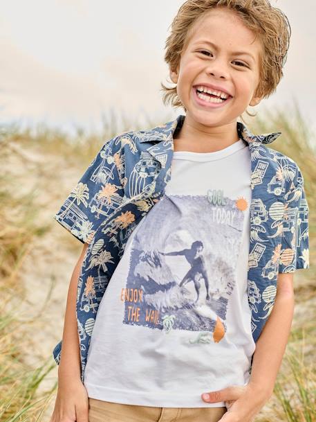 Surf tanktop voor jongens wit - vertbaudet enfant 