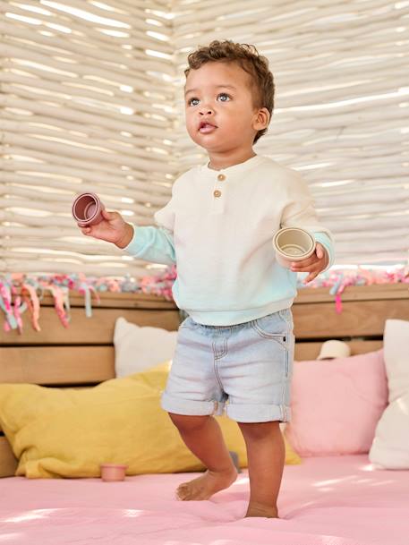 Denimshort baby double stone - vertbaudet enfant 