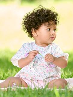 Baby-Overhemd, blouse-Babyblouse met bloemenmotief