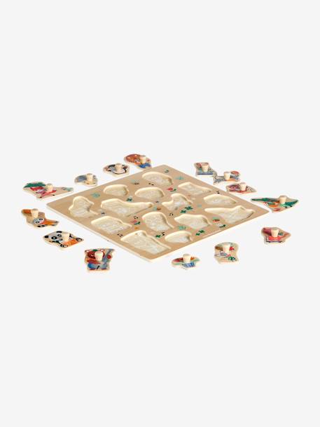 Knopenpuzzel Les animaux joyeux FSC 100% hout - vertbaudet enfant 