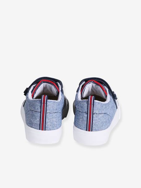 Stoffen sneakers met klittenband voor kinderen veel blauw - vertbaudet enfant 