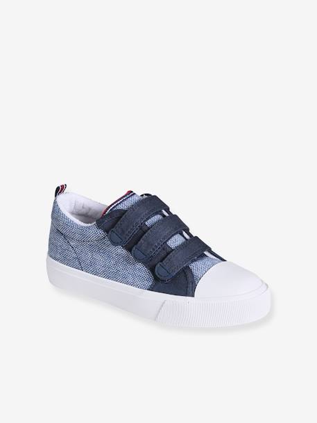 Stoffen sneakers met klittenband voor kinderen veel blauw - vertbaudet enfant 