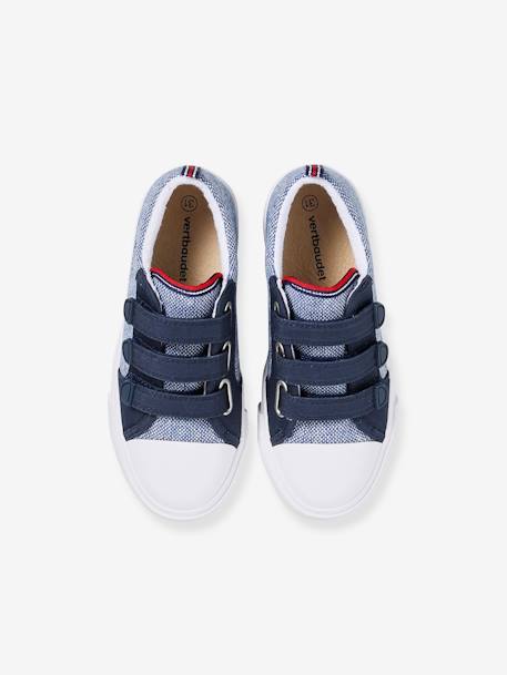 Stoffen sneakers met klittenband voor kinderen veel blauw - vertbaudet enfant 