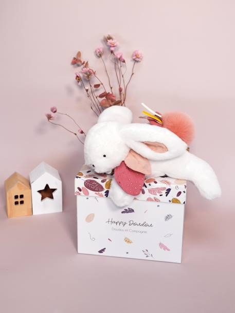 Happy knuffelpop 25cm - DOUDOU ET COMPAGNIE beige+rozenhout - vertbaudet enfant 