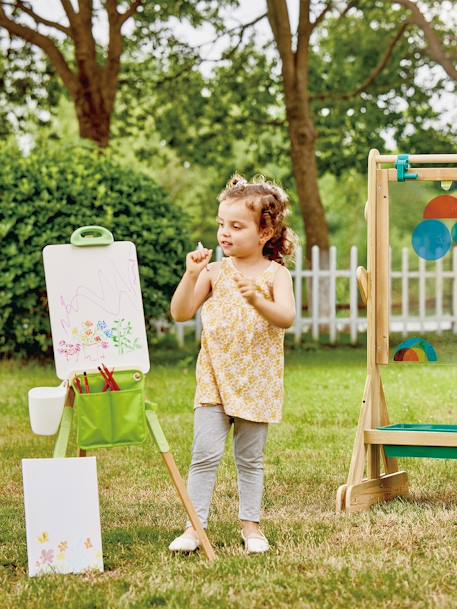 Draagbare schildersezel van bamboe - HAPE groen - vertbaudet enfant 