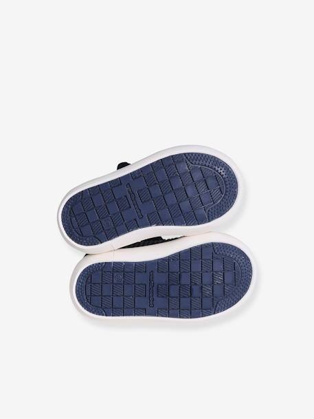 Textielen sneakers met klittenband voor baby framboos+marineblauw+oudroze - vertbaudet enfant 