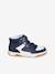 Hoge kindersneakers met klittenband ongewassen denim+zwart - vertbaudet enfant 