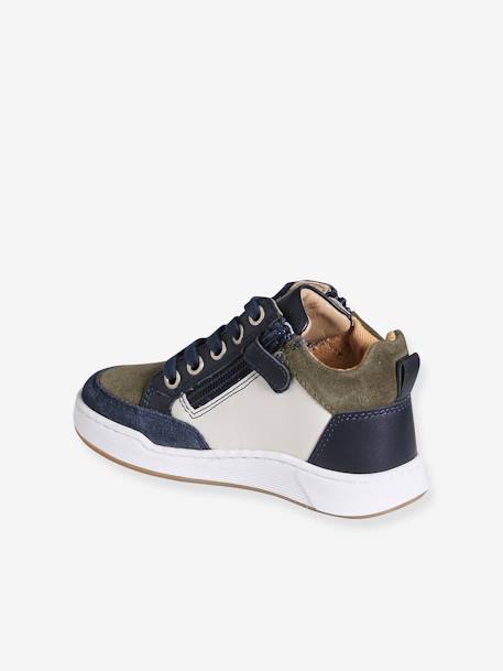 Sneakers voor jongens met veters en rits marineblauw - vertbaudet enfant 