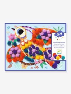 Speelgoed-Creatieve activiteiten-Plakken en vormgeven-Collageset met silhouetten en pompons - DJECO