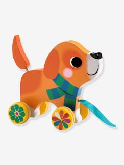 Speelgoed-Eerste levensjaren-Lou, houten hond om te trekken - DJECO