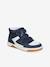 Hoge kindersneakers met klittenband ongewassen denim+zwart - vertbaudet enfant 