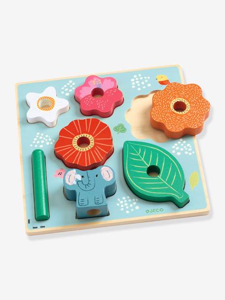 Nestel- en stapelpuzzel 'Puzz & Stack Happy' - DJECO meerkleurig - vertbaudet enfant 