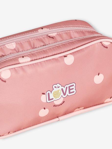 Etui 'pommes love' voor meisjes rozenhout - vertbaudet enfant 