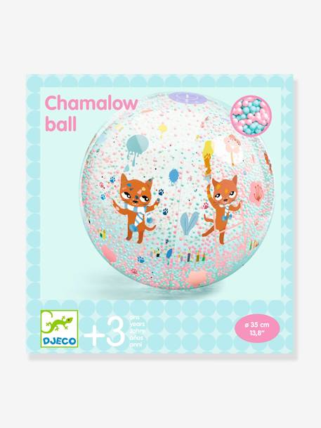 Ballon met gekleurde ballen - DJECO geel+rozen - vertbaudet enfant 