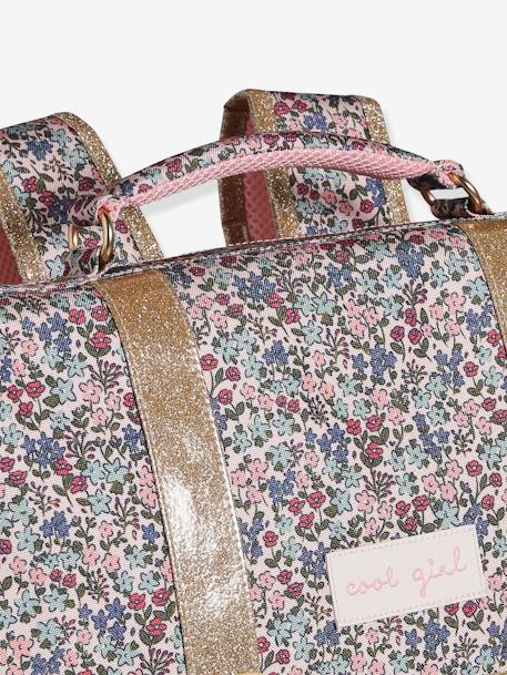 Schooltas + etui 'sweet flowers' voor meisjes roze (poederkleur) - vertbaudet enfant 