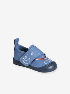 Schoenen-Baby schoenen 17-26-Denim stoffen sloffen met klittenband voor baby