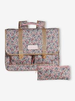 Meisje-Accessoires-Schooltas + etui 'sweet flowers' voor meisjes