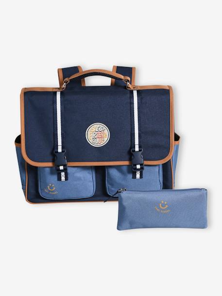 Schooltas + etui 'cool school' voor jongens blauw - vertbaudet enfant 