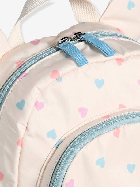 Kleuterrugzak voor meisjes 'Joli coeur' ecru - vertbaudet enfant 