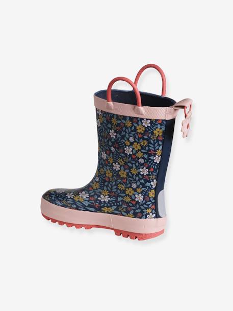 Rubberen regenlaarzen met print voor kinderen marineblauw - vertbaudet enfant 