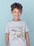 Jongensshirt dierenprint Basics gemêleerd grijs+leiblauw - vertbaudet enfant 