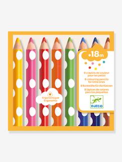 Speelgoed-Creatieve activiteiten-Tekenen en schilderen-8 kleurpotloden voor kleintjes - DJECO