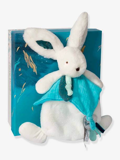 Happy knuffel 25cm - DOUDOU ET COMPAGNIE blauw+rozenhout - vertbaudet enfant 
