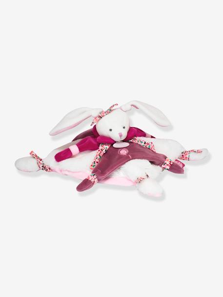 Vierkante knuffel 27 cm kersenkonijn - DOUDOU ET COMPAGNIE rozen - vertbaudet enfant 
