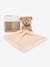 Zachte knuffelzakdoek - 10 cm - Bloemendoos - DOUDOU ET COMPAGNIE beige+wit - vertbaudet enfant 