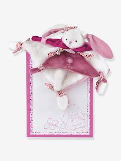 Speelgoed-Eerste levensjaren-Knuffels en knuffeldoekjes-Vierkante knuffel 27 cm kersenkonijn - DOUDOU ET COMPAGNIE