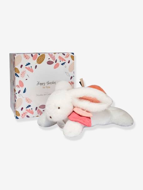 Happy knuffelpop 25cm - DOUDOU ET COMPAGNIE beige+rozenhout - vertbaudet enfant 