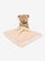 Zachte knuffelzakdoek - 10 cm - Bloemendoos - DOUDOU ET COMPAGNIE beige+wit - vertbaudet enfant 