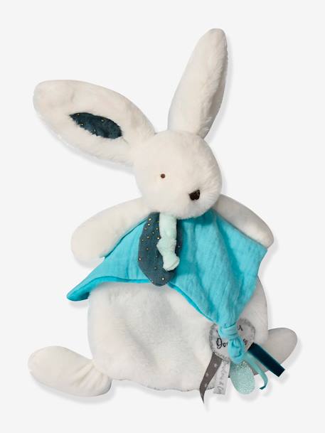 Happy knuffel 25cm - DOUDOU ET COMPAGNIE beige+blauw+rozenhout - vertbaudet enfant 