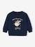 Sweatshirt Basics dierenmotief voor baby's marineblauw+okergeel - vertbaudet enfant 