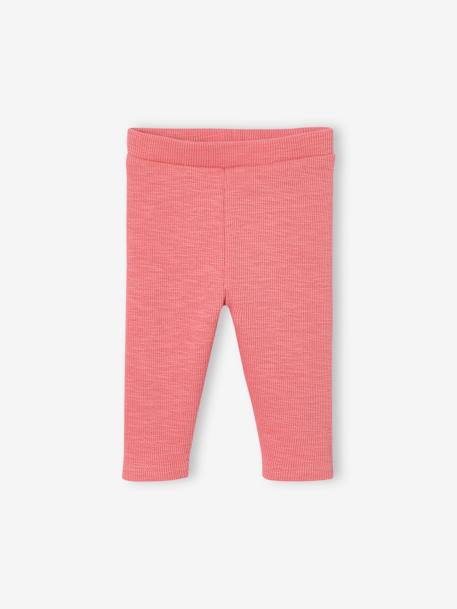 Basic geribde babylegging gemêleerd beige+groen+rozen+rozenhout - vertbaudet enfant 