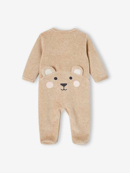 Fluwelen koala slaappakje baby gemêleerd beige+gemêleerd grijs - vertbaudet enfant 