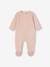 Set van 3 fluwelen babyslaappakjes BASICS cappuccino+kameel+roze (poederkleur) - vertbaudet enfant 