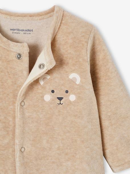 Fluwelen koala slaappakje baby gemêleerd beige+gemêleerd grijs - vertbaudet enfant 