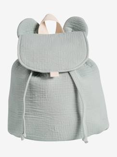 Baby-Accessoires-Tas-Personaliseerbare rugzak voor kleuterschool in katoenen gaas met oortjes