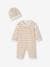 Babyset pakje en muts van gestreept tricot hazelnoot - vertbaudet enfant 