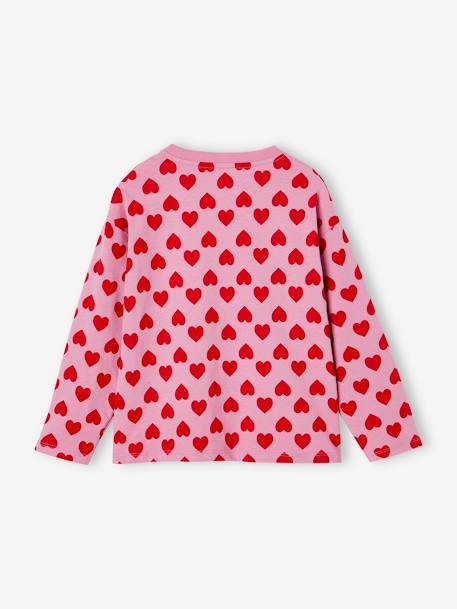 Meisjesshirt lange mouwen blauw, gestreept+hazelnoot+oudroze - vertbaudet enfant 