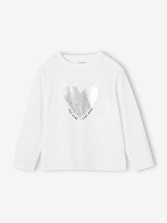 Meisjes-T-shirt met lange mouwen en metallic animatie  - vertbaudet enfant