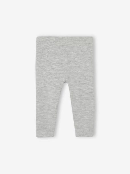 Set van 3 effen leggings Basics baby gemêleerd grijs - vertbaudet enfant 