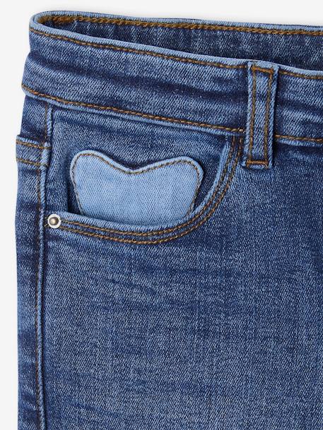 Slim meisjesjeans smal denimgrijs+donkerblauw+middenblauw - vertbaudet enfant 