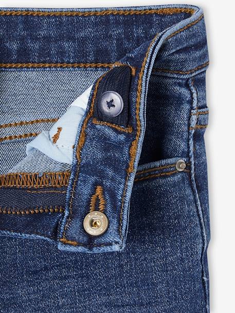 Slim jeans gemiddeld meisjes denimgrijs+donkerblauw+middenblauw - vertbaudet enfant 