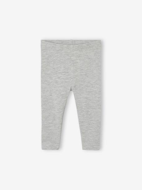 Set van 3 effen leggings Basics baby gemêleerd grijs - vertbaudet enfant 