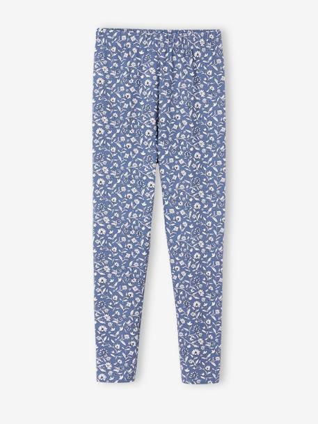 Bedrukte legging voor meisjes beige+blauw, bedrukt+ecru+groen+roze (poederkleur)+smaragdgroen - vertbaudet enfant 